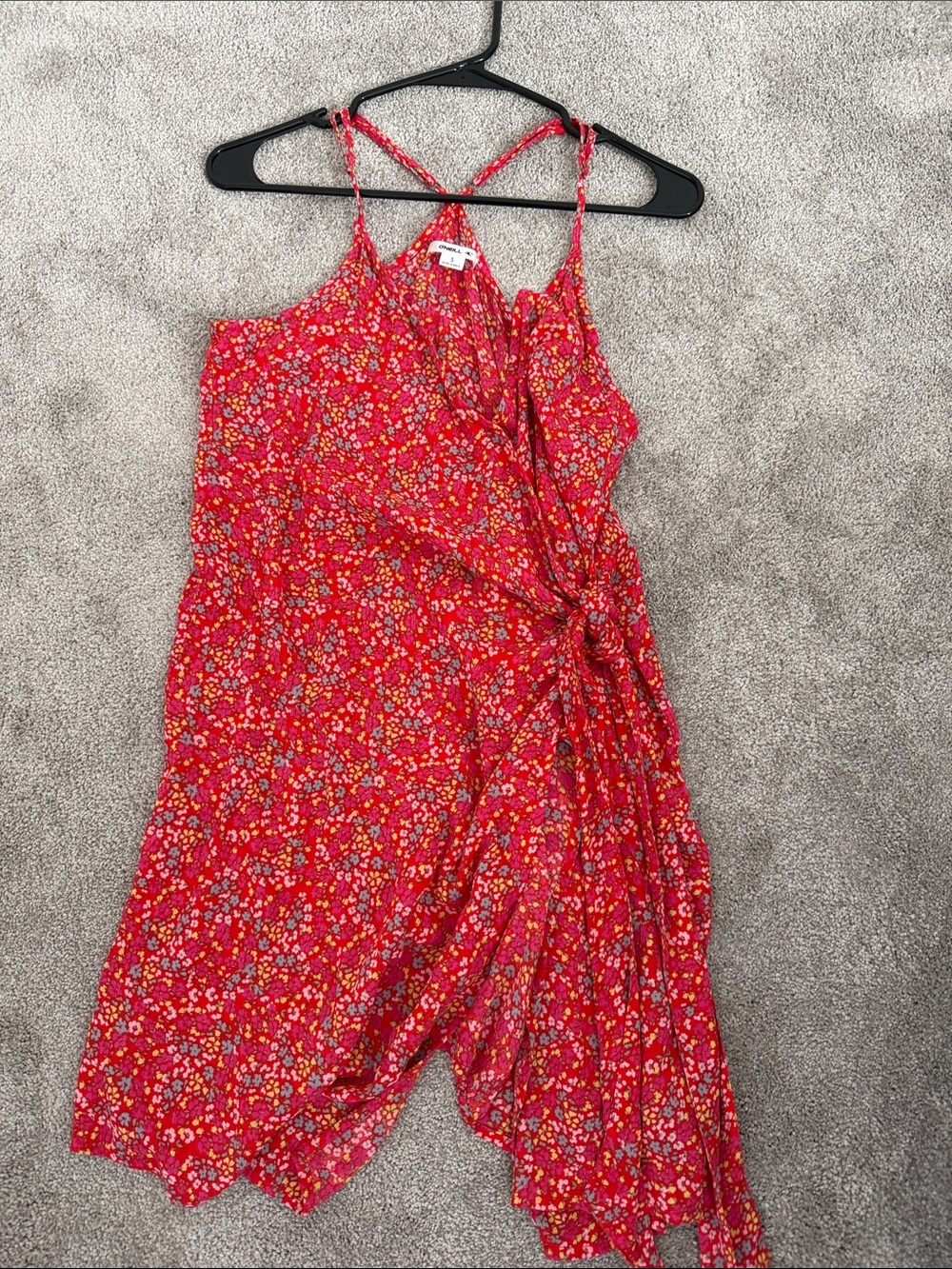O'Neill Red Floral Wrap Sundress